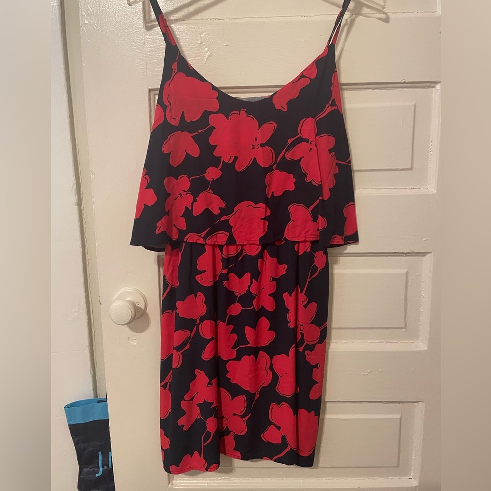 Floral blue/pink slip dress- Gap side XS